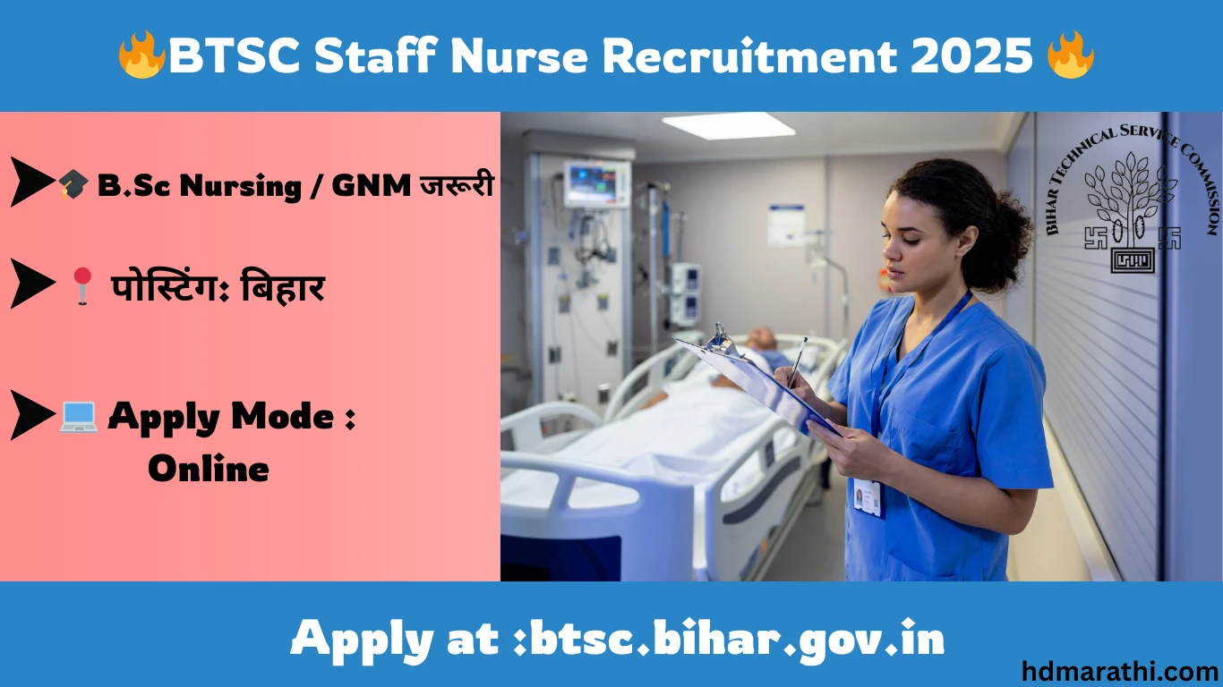 BTSC Staff Nurse Recruitment 2025